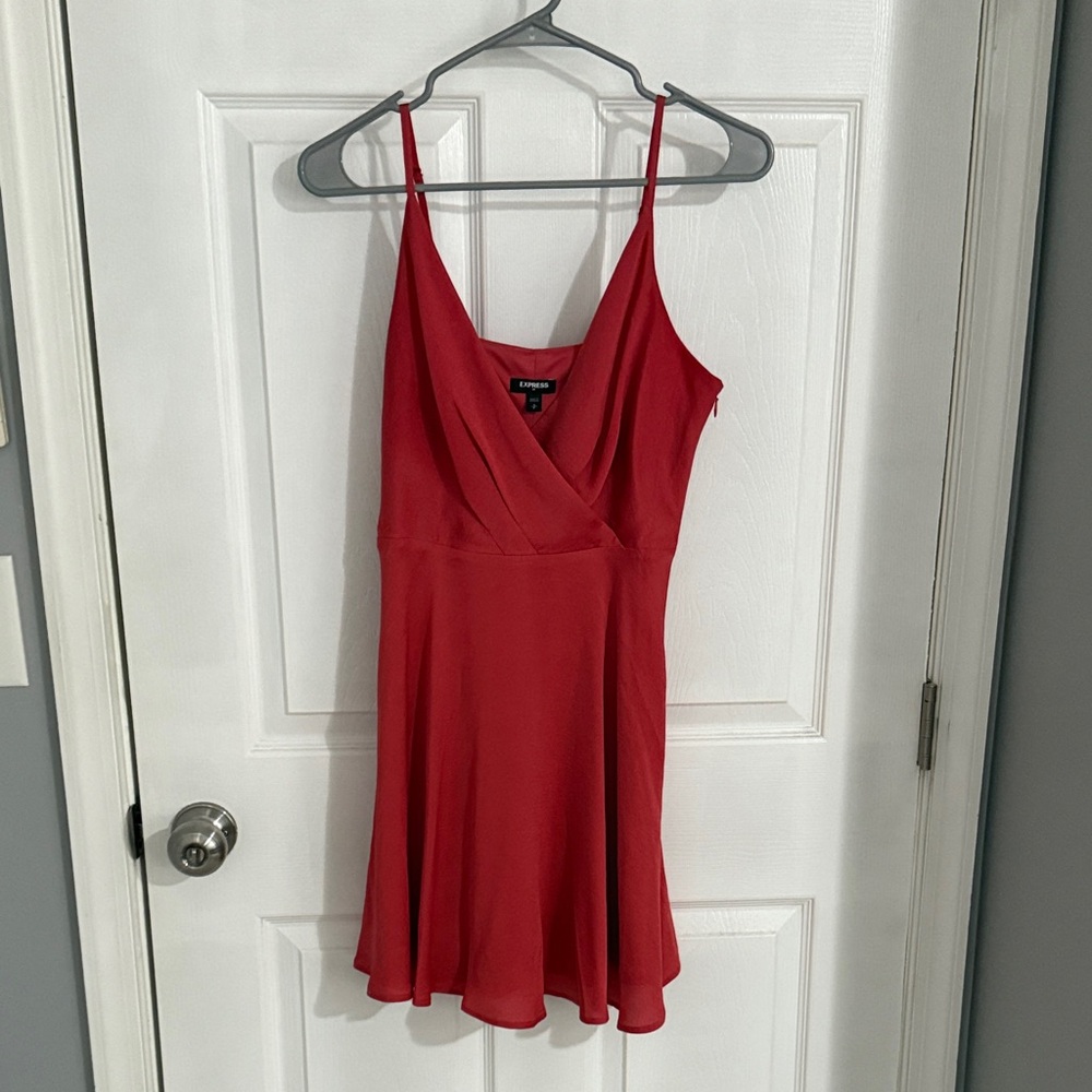Express pink Sleeveless Wrap Dress